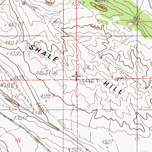 Topographic Map of Shale Hill, WY