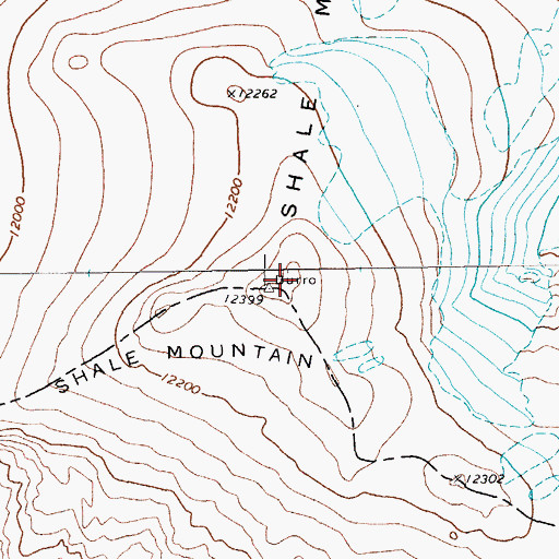 Topographic Map of Shale Mountain, WY