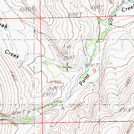 Topographic Map of Sheep Creek, WY