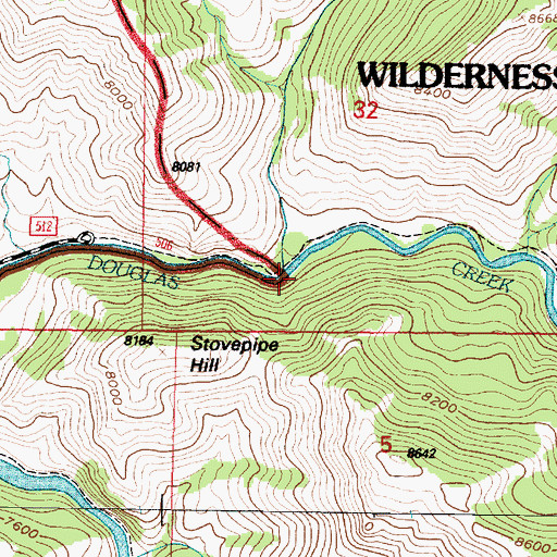 Topographic Map of Sheep Creek, WY