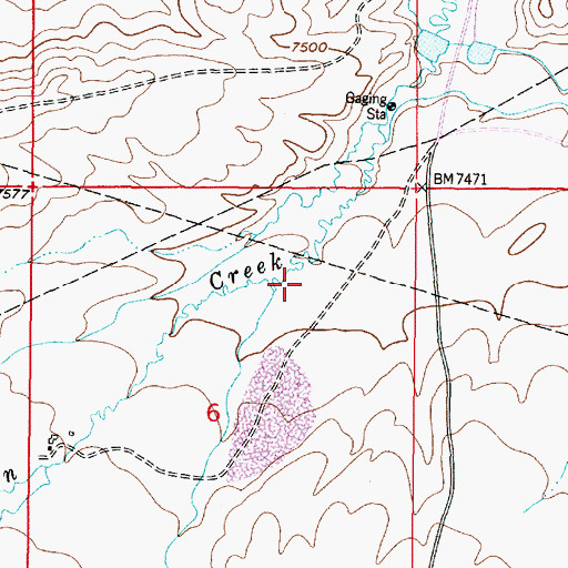 Topographic Map of Sheep Creek, WY