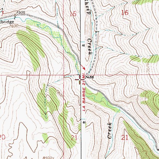 Topographic Map of Sheep Creek, WY