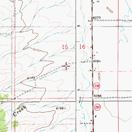 Topographic Map of Sheep Creek, WY