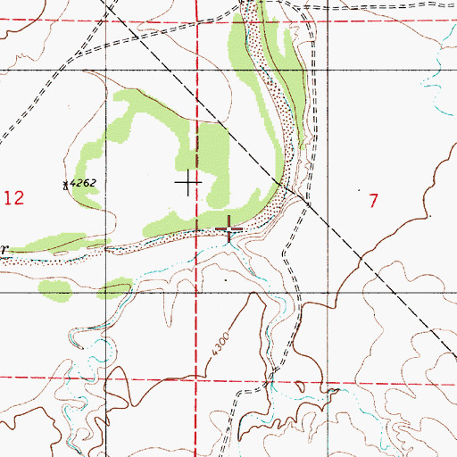 Topographic Map of Sheep Creek, WY