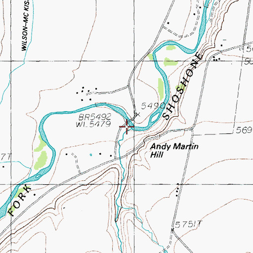 Topographic Map of Sheep Creek, WY