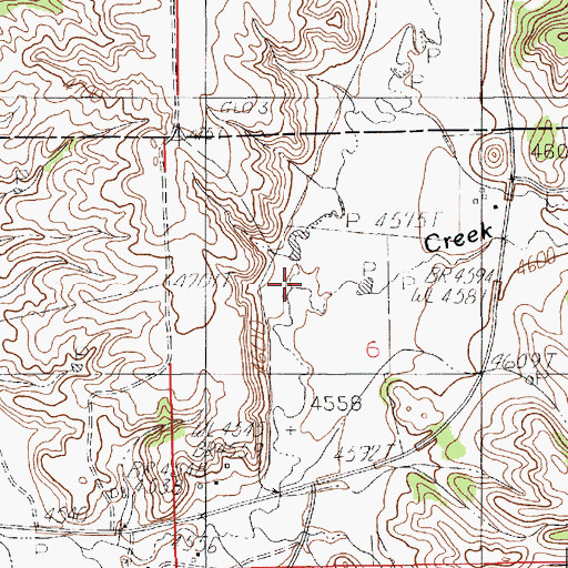 Topographic Map of Sheldon Creek, WY