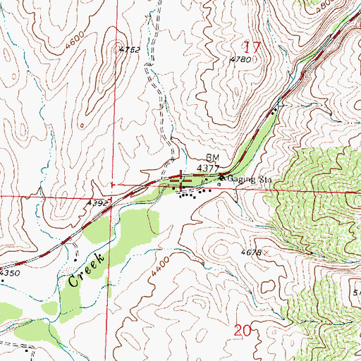 Topographic Map of Shell Canyon, WY