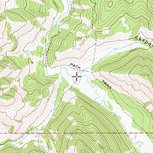 Topographic Map of Shepard Creek, WY