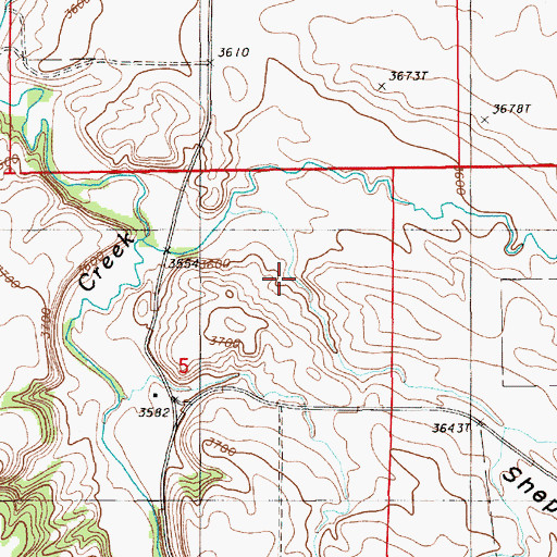 Topographic Map of Shepherd Gulch, WY