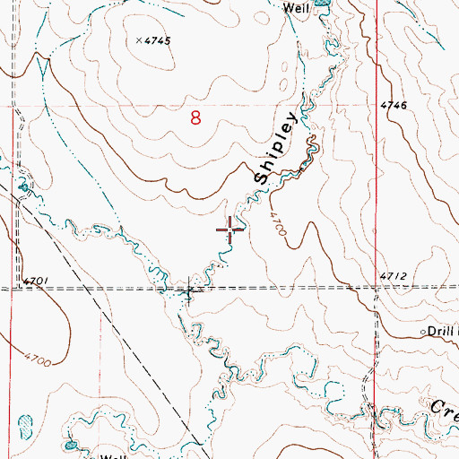 Topographic Map of Shipley Draw, WY
