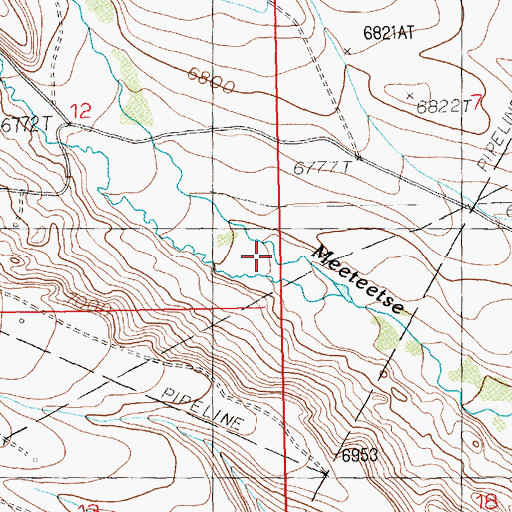 Topographic Map of Short Fork Meeteetse Creek, WY