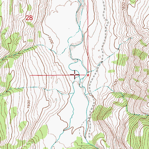 Topographic Map of Shorty Creek, WY