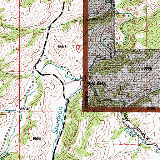 Topographic Map of Siebolt Creek, WY