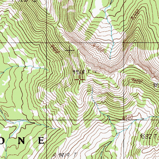 Topographic Map of Signal Hills, WY