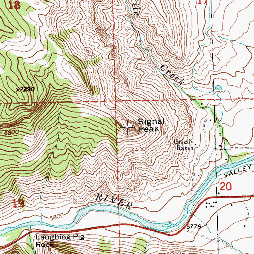 Topographic Map of Signal Peak, WY
