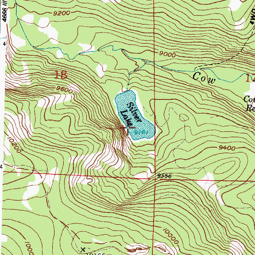 Topographic Map of Silver Lake, WY