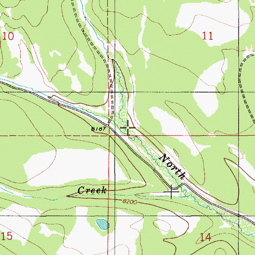 Topographic Map of Sjhoberg Creek, WY