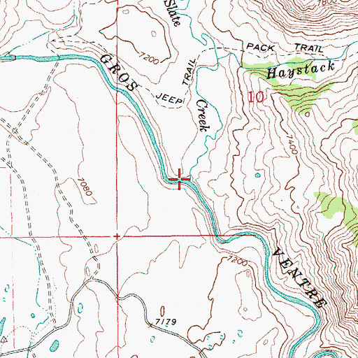 Topographic Map of Slate Creek, WY