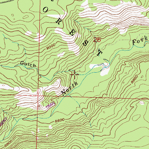 Topographic Map of Slaughterhouse Gulch, WY