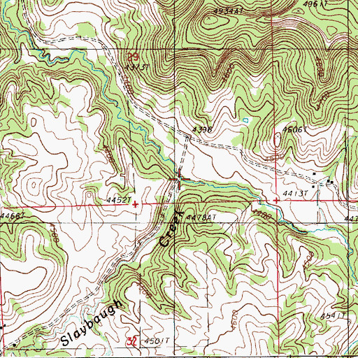 Topographic Map of Slaybaugh Creek, WY