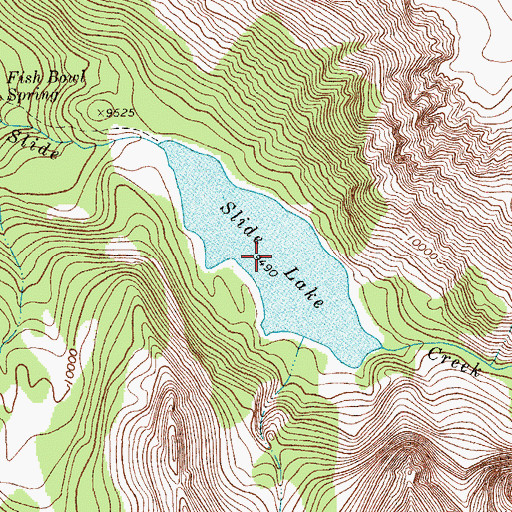 Topographic Map of Slide Lake, WY