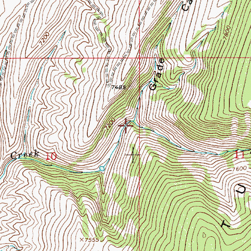 Topographic Map of Sliderock Creek, WY