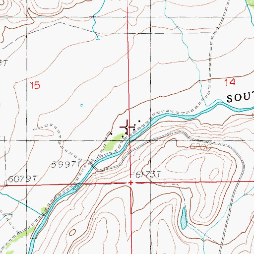 Topographic Map of Sliggins Brothers Ranch, WY
