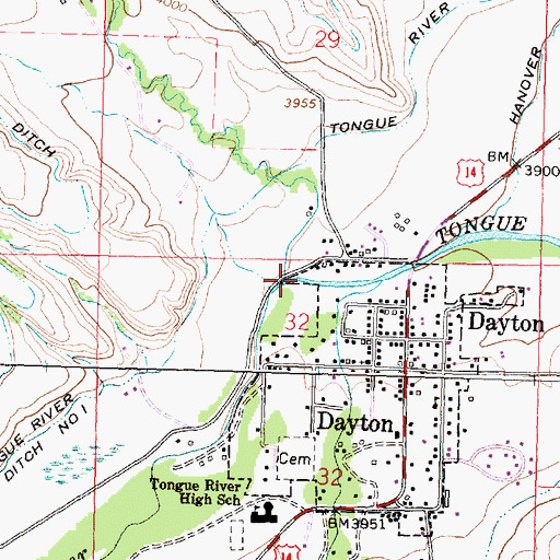 Topographic Map of Smith Creek, WY