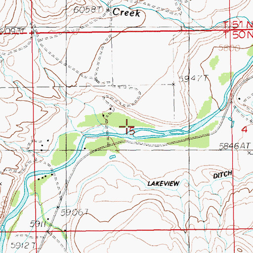 Topographic Map of Smith Ranch, WY