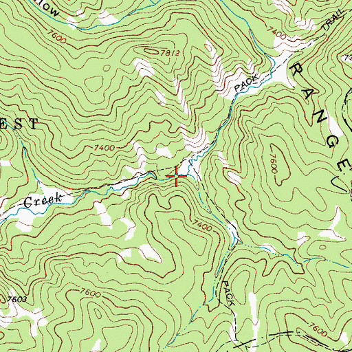 Topographic Map of Smoky Hollow, WY