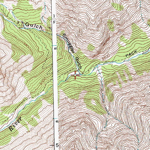 Topographic Map of Smuggler Gulch, WY