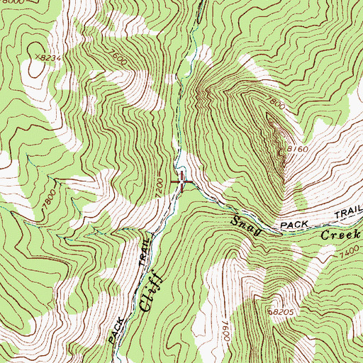 Topographic Map of Snag Creek, WY