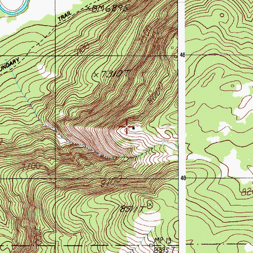 Topographic Map of Snake River Lookout Station, WY