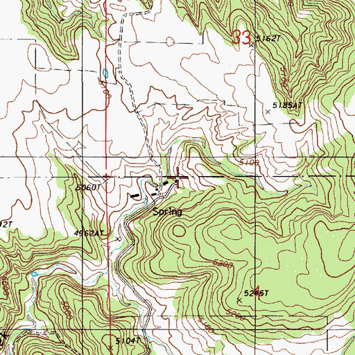Topographic Map of Snook Ranch, WY
