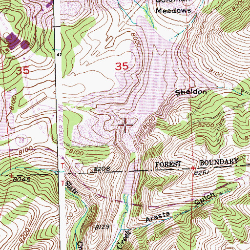 Topographic Map of Snow Creek, WY