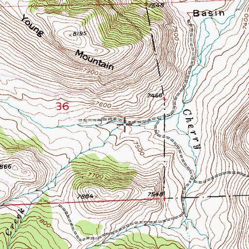 Topographic Map of Snow Creek, WY