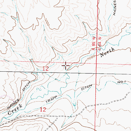 Topographic Map of Snow Creek, WY