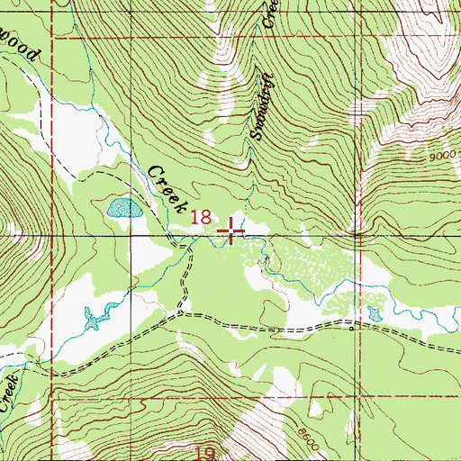 Topographic Map of Snowdrift Creek, WY