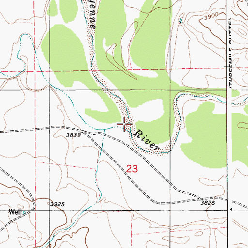 Topographic Map of Snyder Creek, WY