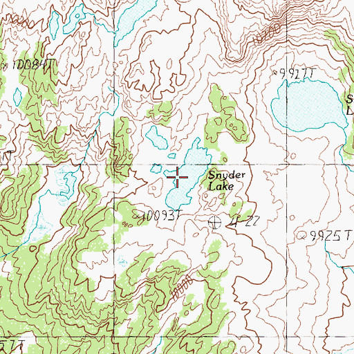 Topographic Map of Snyder Lake, WY