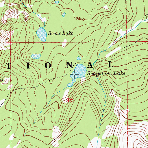Topographic Map of Soapstone Lake, WY