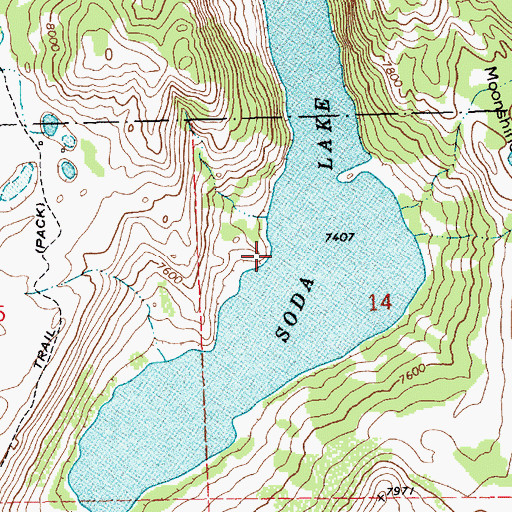 Topographic Map of Soda Lake, WY