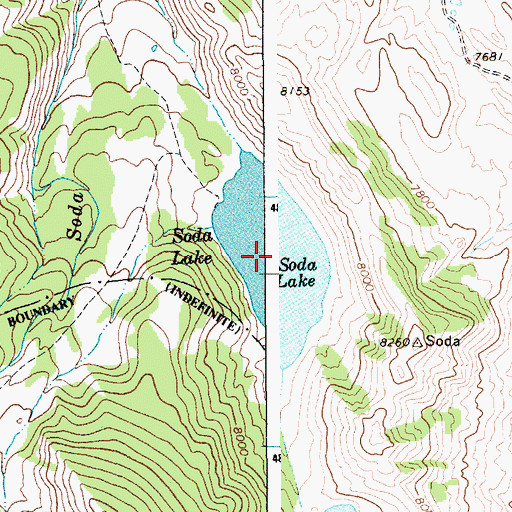 Topographic Map of Soda Lake, WY