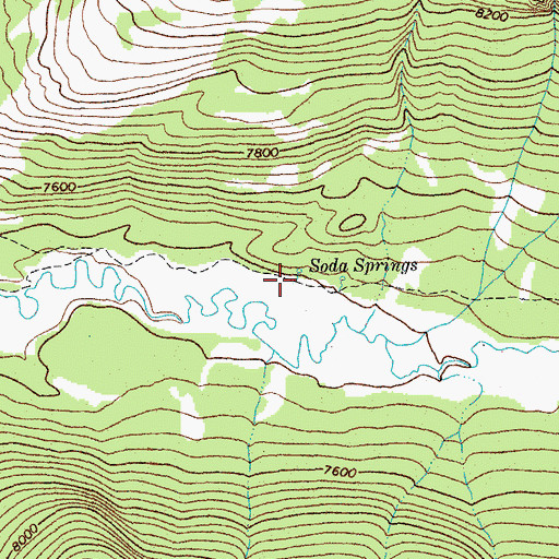 Topographic Map of Soda Springs, WY