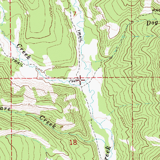 Topographic Map of Sohare Creek, WY