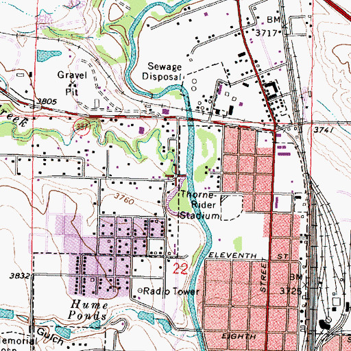 Topographic Map of Soldier Creek, WY