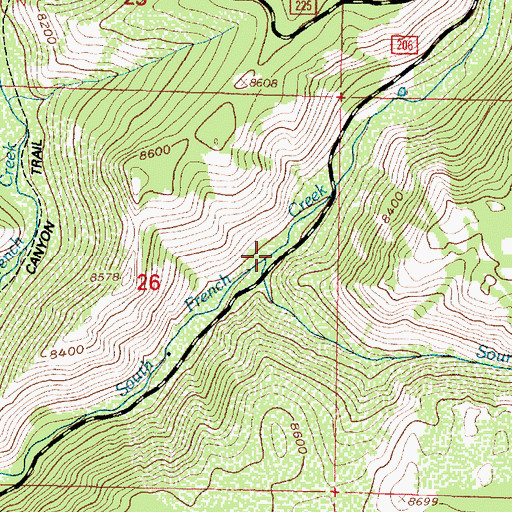 Topographic Map of Sourdough Creek, WY