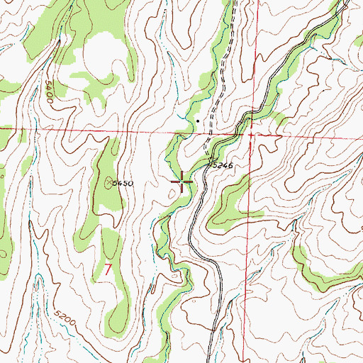 Topographic Map of South Beaver Creek, WY