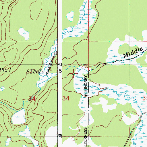 Topographic Map of South Boone Creek, WY