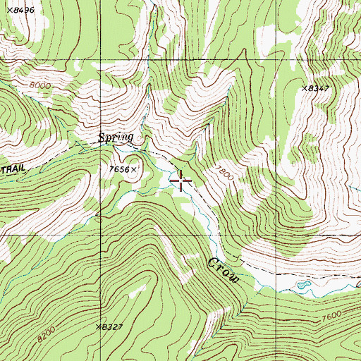 Topographic Map of South Crow Creek, WY